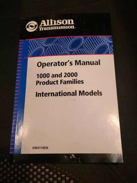 Allison Transmission 1000 & 2000 Operator's Manual