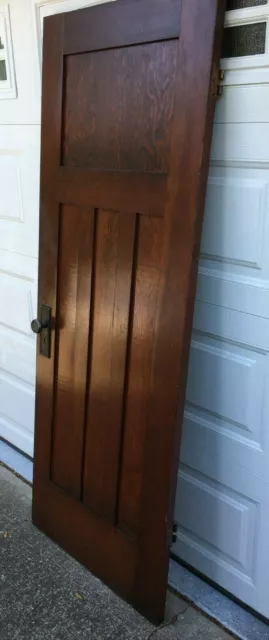 Antique Ornate Victorian Raised Panel Wood Door - Architectural Salvage