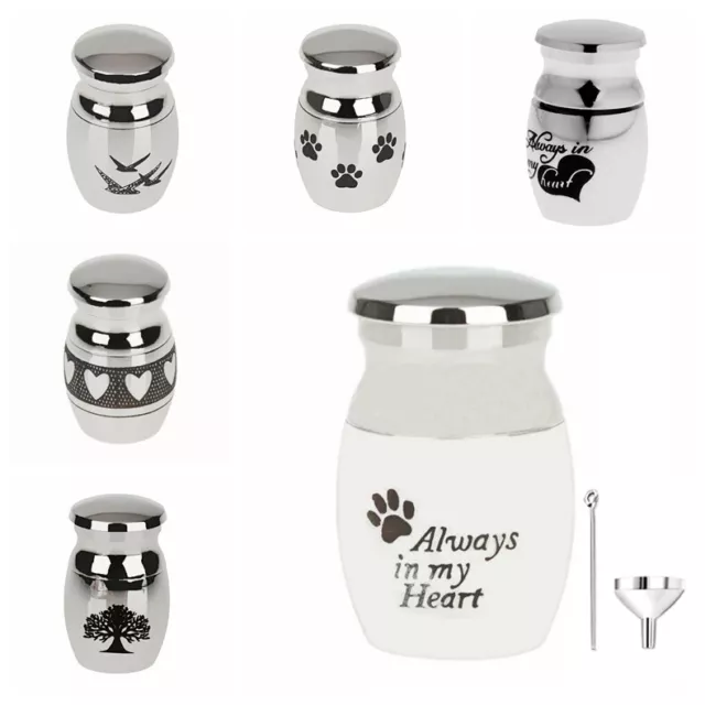 Small Cremation Urn Keepsake for Human Pet Ashes Memorial Funeral Jar + Funnel