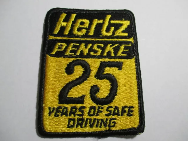 Hertz Penske 24 Years of Safe Driving Patch Rental Car Oil Gas Vintage NOS