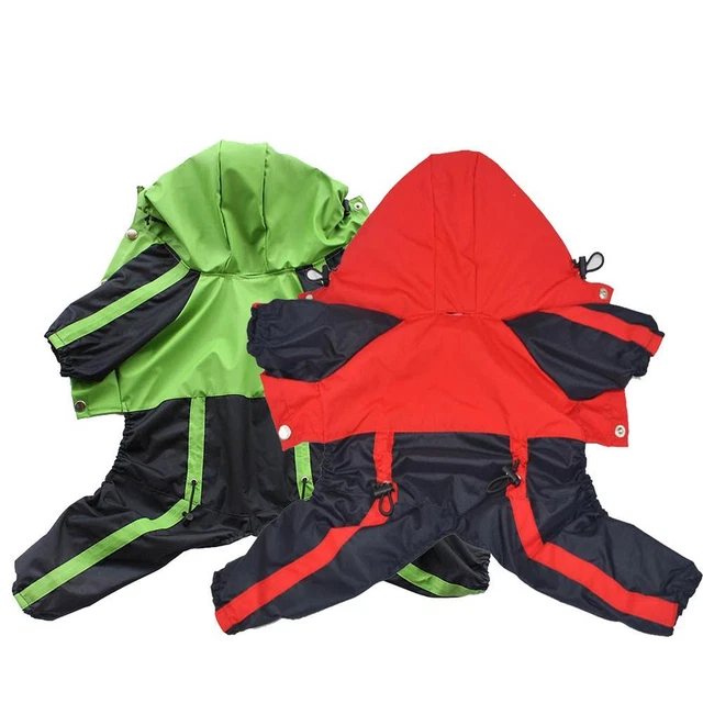 Impermeabile impermeabile cucciolo in pelle pu poncho vestiti abbigliamento cappuccio Regno Unito