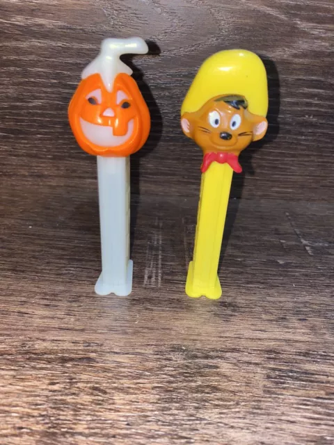 2 Vintage Pez Dispensers Speedy Gonzales Glow In The Dark Jack O Lantern Hungary