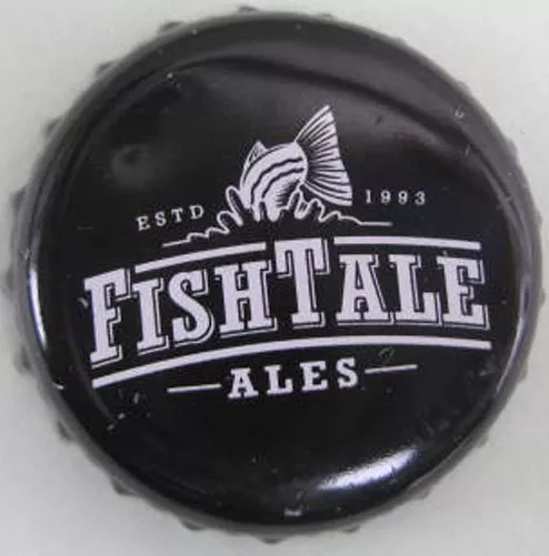 FISH TALE ALES black Beer CROWN, Bottle CAP, Fish Brewing Co, Olympia WASHINGTON