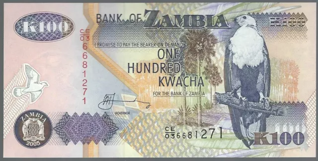 Banknote Sambia / Zambia - 100 Kwacha - 2005 - unc