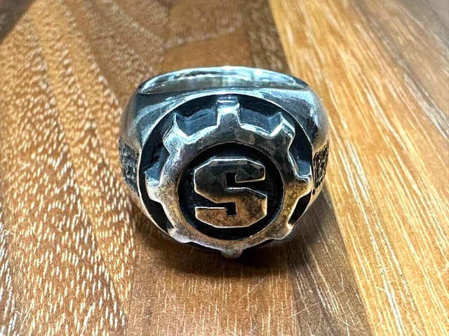 Starlingear US 6.5 small signet ring Silver with guarantee card Pouch