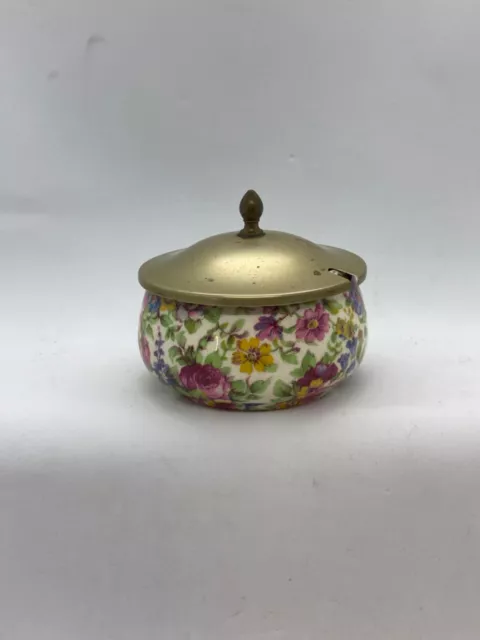 1930s Royal Winton Grimwades SUMMERTIME Jam Pot Sugar Bowl with Lid