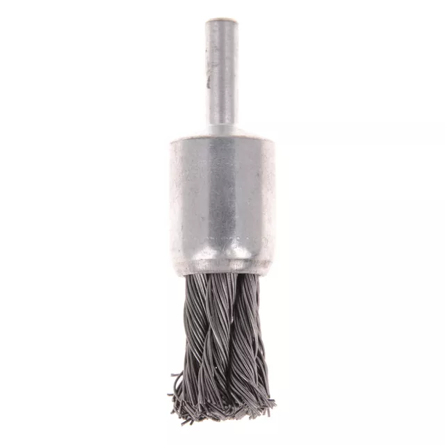 20mm wire knot end brush stainless steel with 1/4" shank for grinderFM