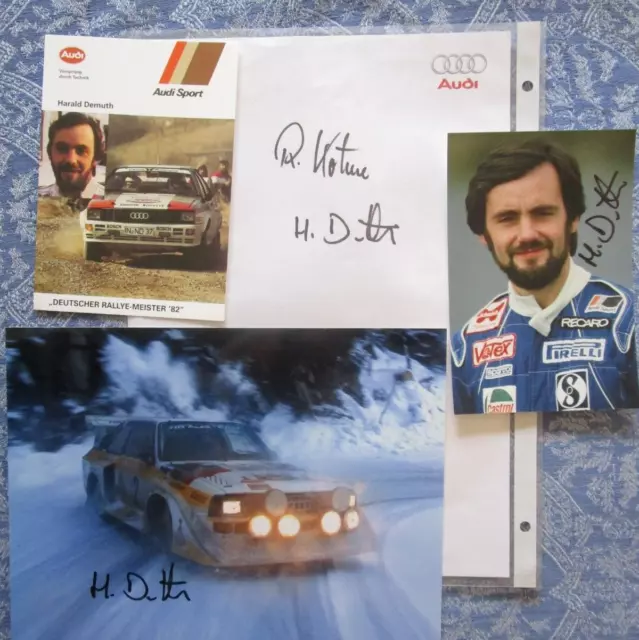 Orig. Rallye Autogrammkarte signiert Harald Demuth Audi Sport Quattro 1982/84