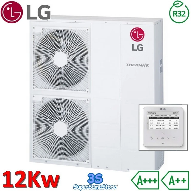 3S Pompa Di Calore Aria Acqua Lg Therma V Monoblocco S R32 12.0 Kw 220V