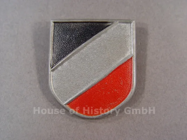 134545, Wappenschild zum Tropenhelm (Heer oder Luftwaffe), schwarz/weiß/rot