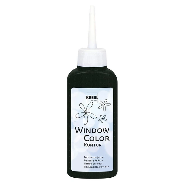 Kreul 42774 - Window Color, Konturenfarbe, 80 ml, schwarz Malfarbe NEU