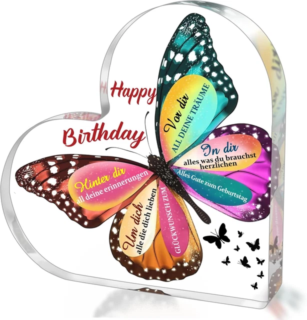 Hiipeefeel Herz Acryl Deko - Geschenk Für Freundin Mit 'Schön, Dass Es Dich Gibt'