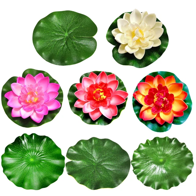 SwirlColor Lotus Flottants Artificiels - Lot De 5 - Pour étang, Aquarium, Décoration Mariage