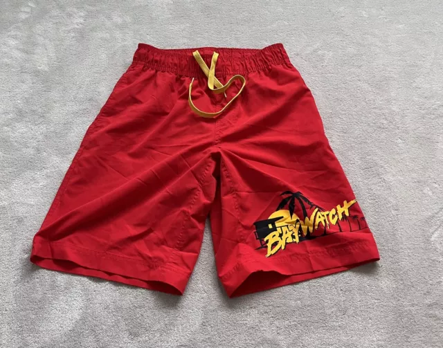 BAYWATCH UFFICIALE BAGNINO Pantaloncini da Nuoto Rosso Medio Nuoto