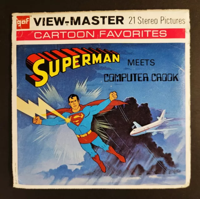 🎬Viewmaster🎬Superman meets Computer Crook/-gegen Gangsterautomat🎬DC Universe