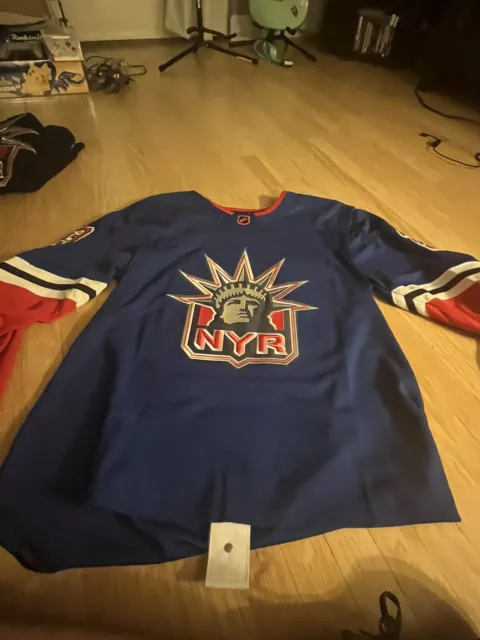 Adidas Authentic New York Rangers Reverse Retro 2.0 NHL Jersey NY Royal  Blue 54