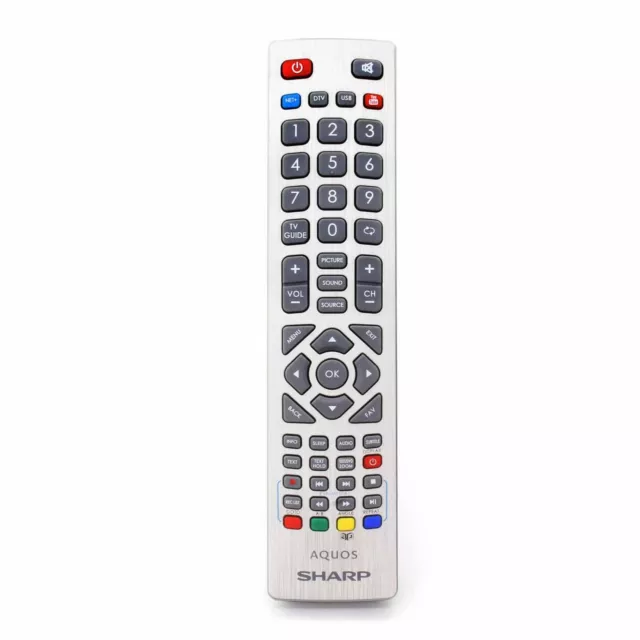 Genuine Sharp Smart TV Remote Control with Youtube 3D and NET+ Buttons