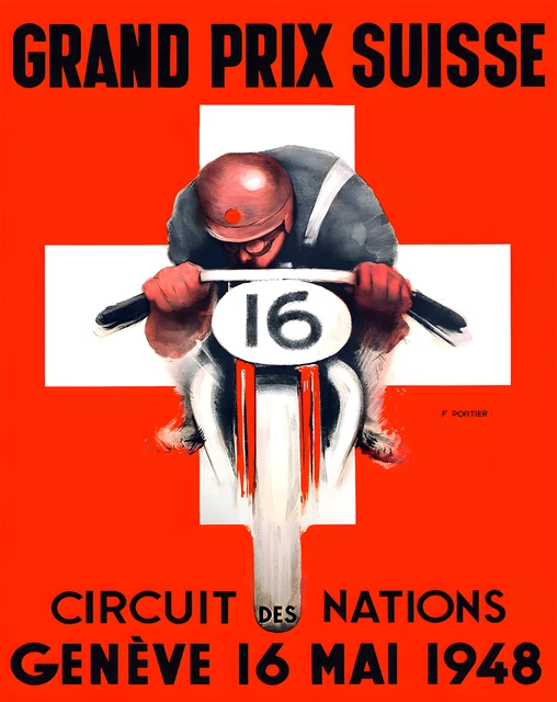 Affiche MOTO LE MANS Championnat du monde de SUBERBIKE 1988 A.C.O LE