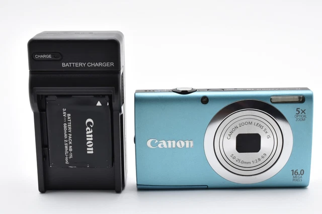 CANON POWERSHOT A2400IS Digital Camera Blue 16MP 5x Optical Zoom