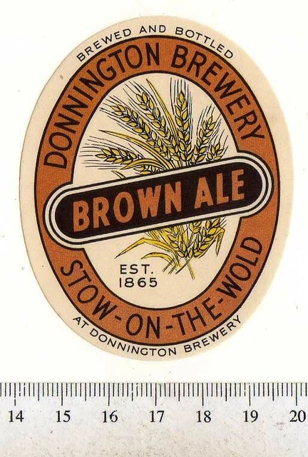 UK Beer Label - Donnington Brewery - Gloucestershire - Brown Ale (version k)