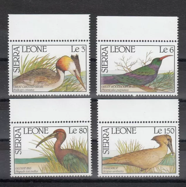 Timbre Stamp  4 Sierra Leone Y&T#1207-10 Oiseau Bird  Neuf**/Mnh-Mint 1990 ~D41