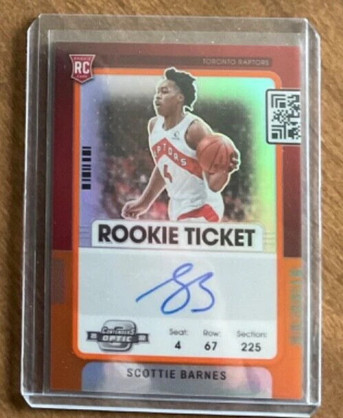 Scottie Barnes 2021-22 Panini Contenders Optic Rookie Ticket Prizm Auto 23/25