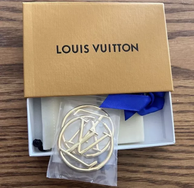 LOUIS VUITTON Earrings ID Chain Hoop M61093 LV Logo Gold Plated