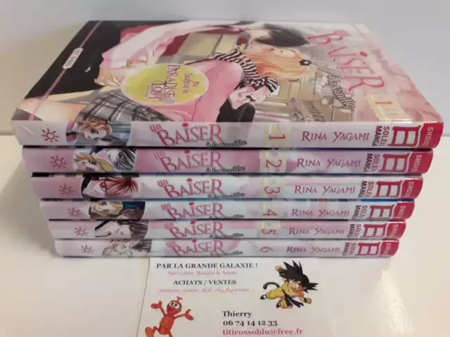 Lot manga Un Baiser à la Vanille Tomes 1 à 5 shojo Rina Yagami Soleil PAS LE 6 !