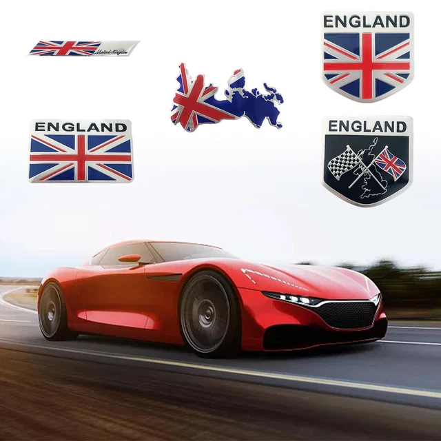 5 X AUTO-EMBLEM mit Union-Jack-Flagge | England-Flaggen-Partei ...