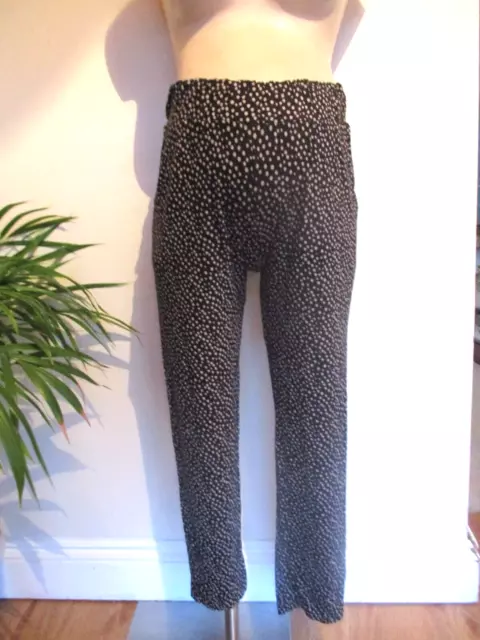 Isabella Oliver Maternity Black Spot Casual Pyjama Lounge Trousers Size 1 Uk 8