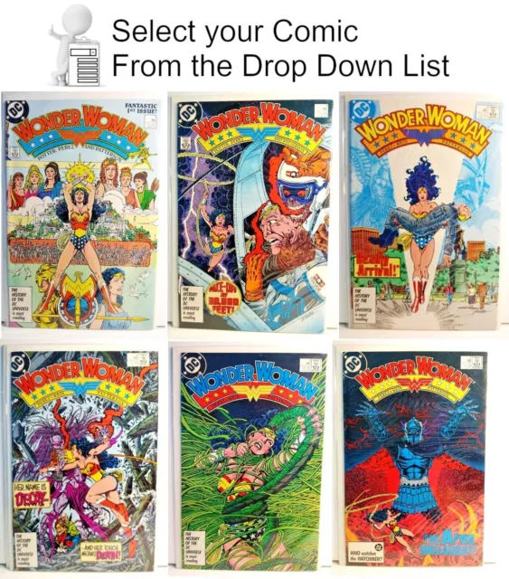 1987-1989 Wonder Woman Vol 2 DC Comic Book Set Breakup #1 -25+ Your Choice