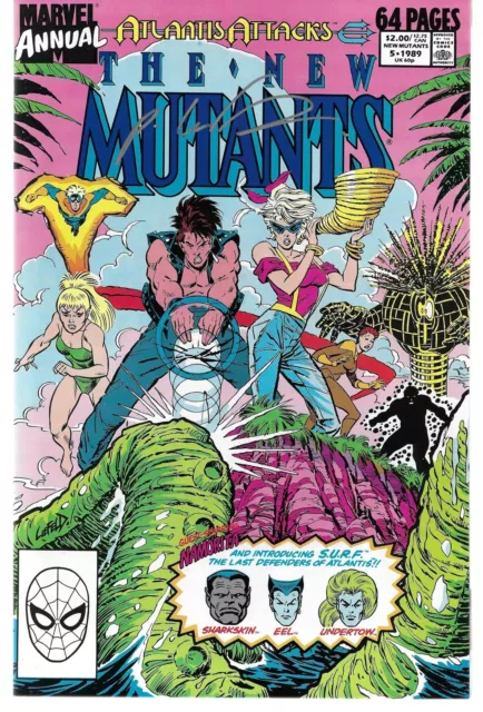 New Mutants Annual 5 Signed Rob Liefeld Autographed Avengers Atlantis Attacks