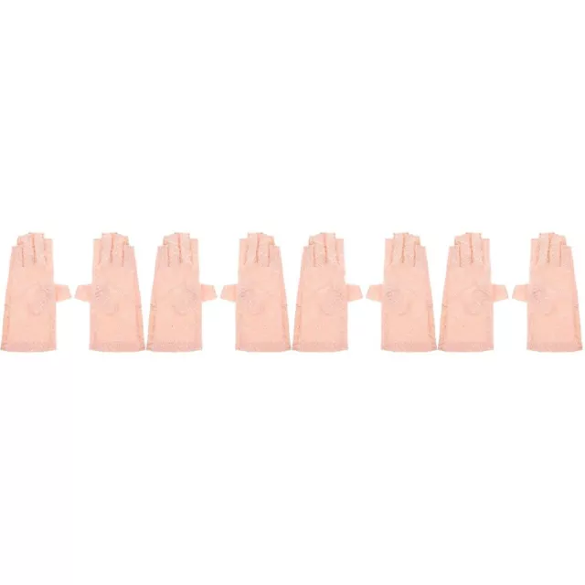 4 pares de guantes de mujer protector solar guantes medio dedo herramientas de manicura