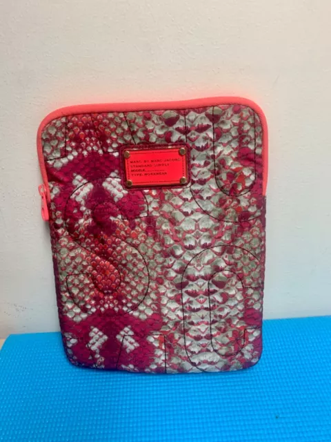 NWT MARC BY MARC JACOBS Tablet iPad Case Sleeve Fluoro Pink Multi