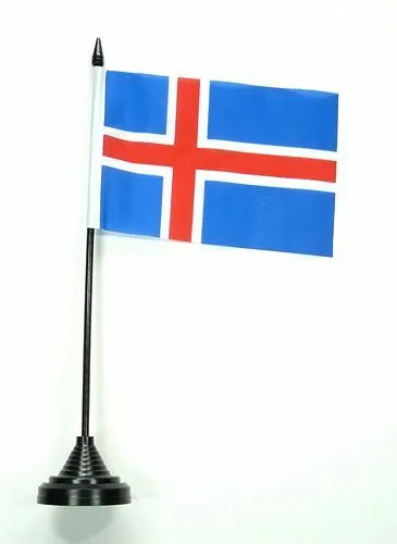 Fahne / Tischflagge Island 10 x 15 cm Tischfahne Flagge