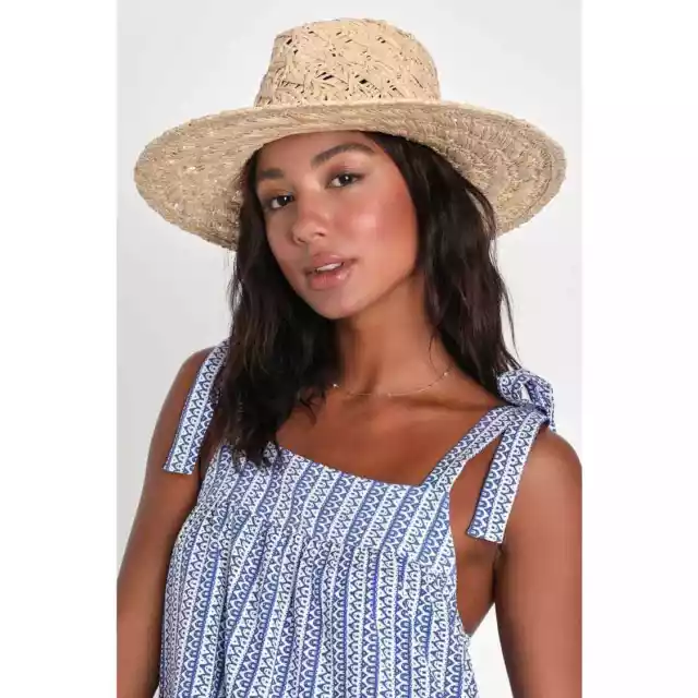 Wyeth Natural Beige Woven Straw Sun Hat Women’s Lightweight