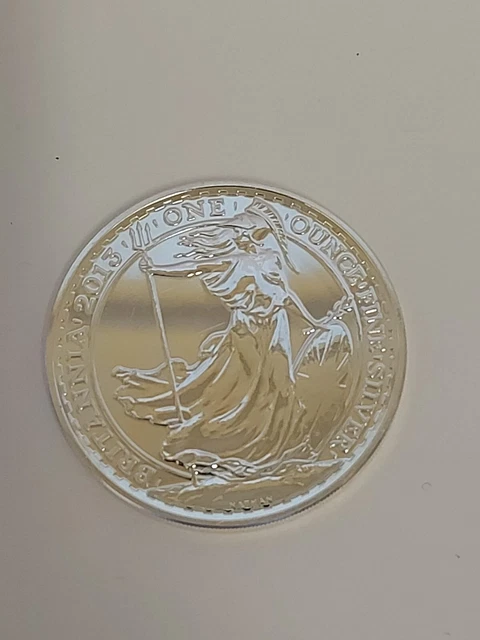 1Oz 999 Fine Solid Silver 2013 Britannia £2 Coin & Capsule Bullion Item One