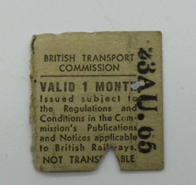 BTC Railway Ticket 4892 Bournemouth Central to Brochenhurst 1965 2