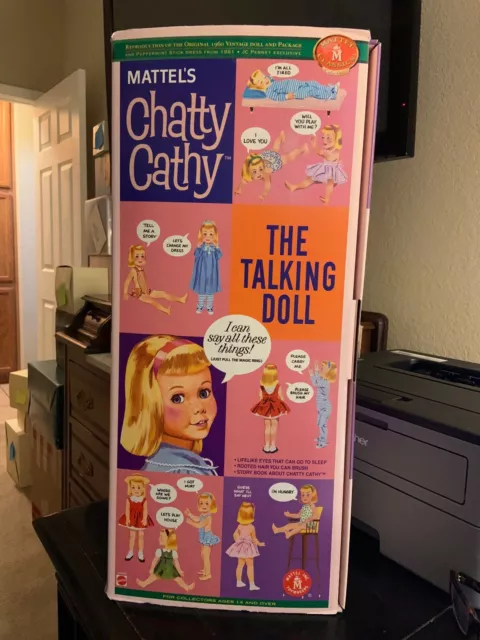 Mattel's 1999 Reproduction Doll CHATTY CATHY The Talking Doll, MINT in Box