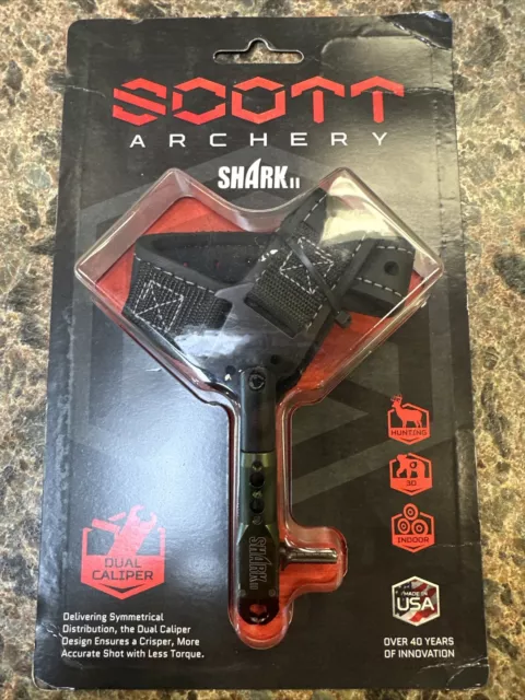 Scott Archery Shark II Dual Caliper Black Buckle Strap Release W31122