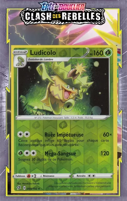 Ludicolo Reverse-EB02:Clash of the Rebels- 009/192 - New French Pokemon Card