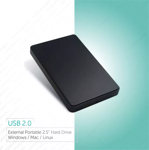 External 2.5" Portable Hard Drive USB 2.0 :: 250GB 320GB 500GB 1TB ::1Y Warranty