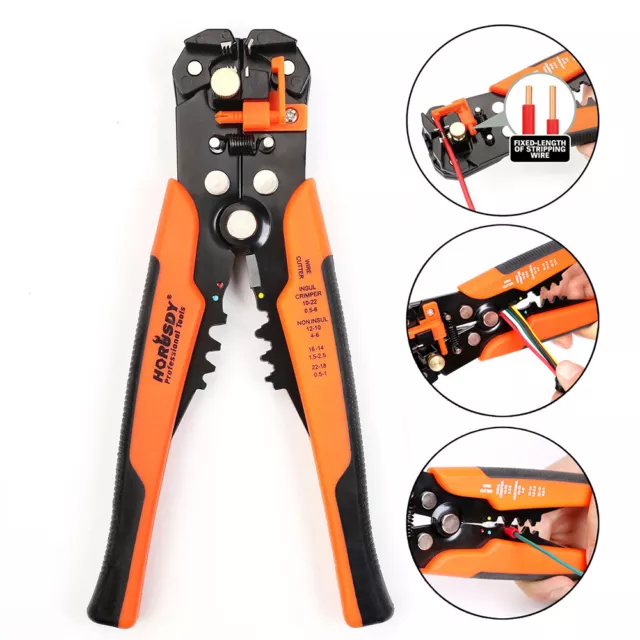 8'' Self-Adjusting Wire stripper Cable Cutter Electricians Crimping Tool New