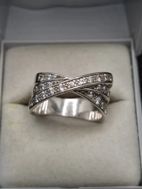 GROSSE BAGUE ANCIENNE Argent Massif T 52 Type Jonc Chevalière-Art Déco-925-Tank EUR 99,00 - FR