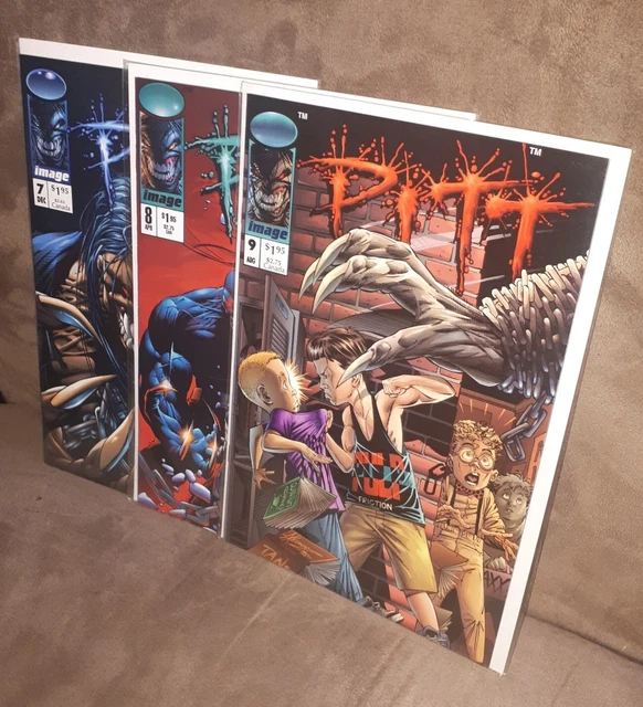 PITT Lot of 3 Comic Books #7 #8 #9 Blood Image Comics 1993 DEAL - Hi Grade👻💀