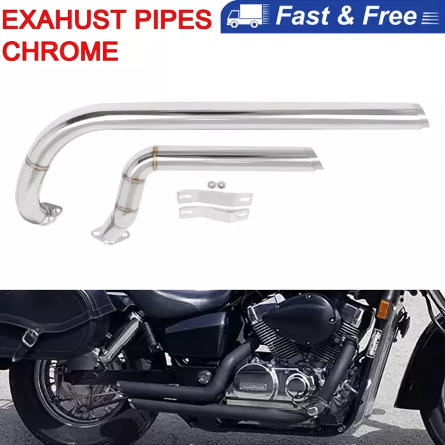 For Honda Shadow 750 VT750 VT400 ACE750 Shortshots Staggered Exhaust Pipes US