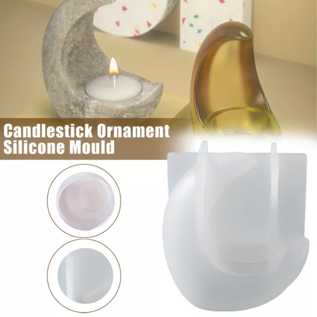 DIY Silikon Mond Teelicht Kerzenhalter Form Kerzenhalter Epoxidharz Gussform