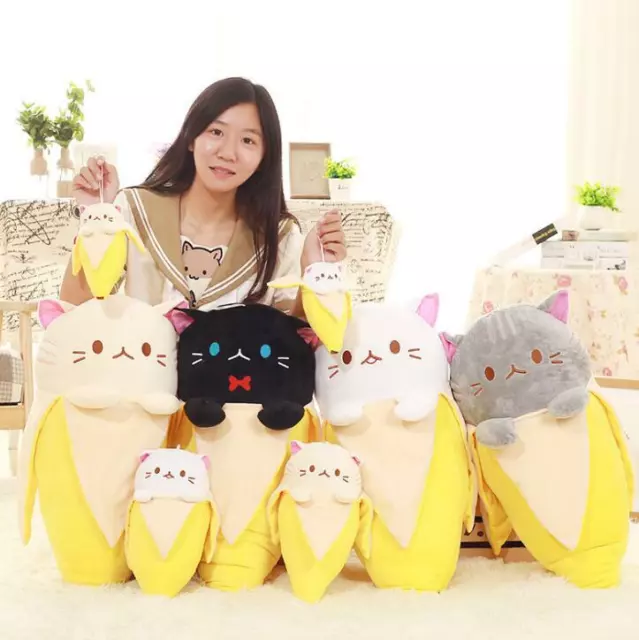 Banana Cat Anime Bananya  Plush Toy Sofa Cushion Kid's Gift Cartoon Stuffed Doll 2