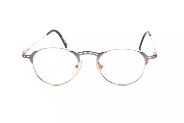 Brille Fassung Metall VIENNA LINE GOLD und ALTSILBER 48-20 mm Austria  C9