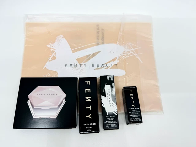 Fenty Beauty 5 Pc Makeup Set With Travel  Bag Sample Size New